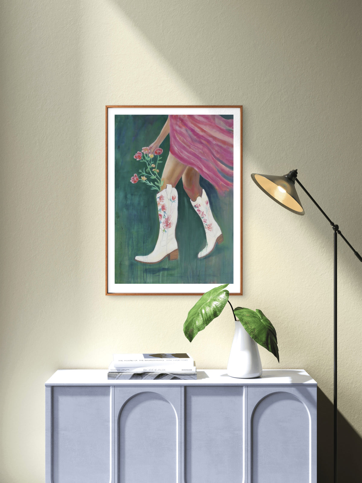Blooming Texas Boots - Giclee Print